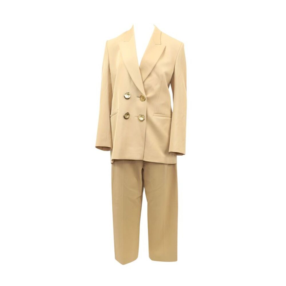 Petar Petrov Jimi Double-Breasted Jacket and Herve Pleated Tapered Pants In Nude